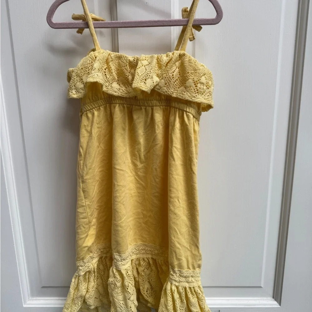 Baby Gap 3T Girls Yellow Lace Cami Sleeveless Dress